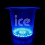 Ice Glows Product Packaging Glowing LED Blue Ice Bucket